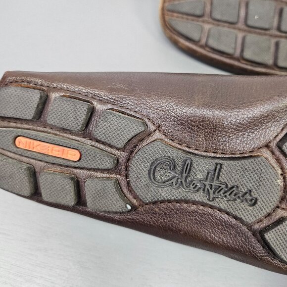 Cole Haan Nike Air Brown Leather Loafers With Gold Buckle Size 7 - Picture 9 of 9